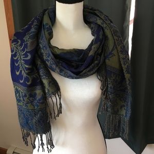 Blue and Green Scarf